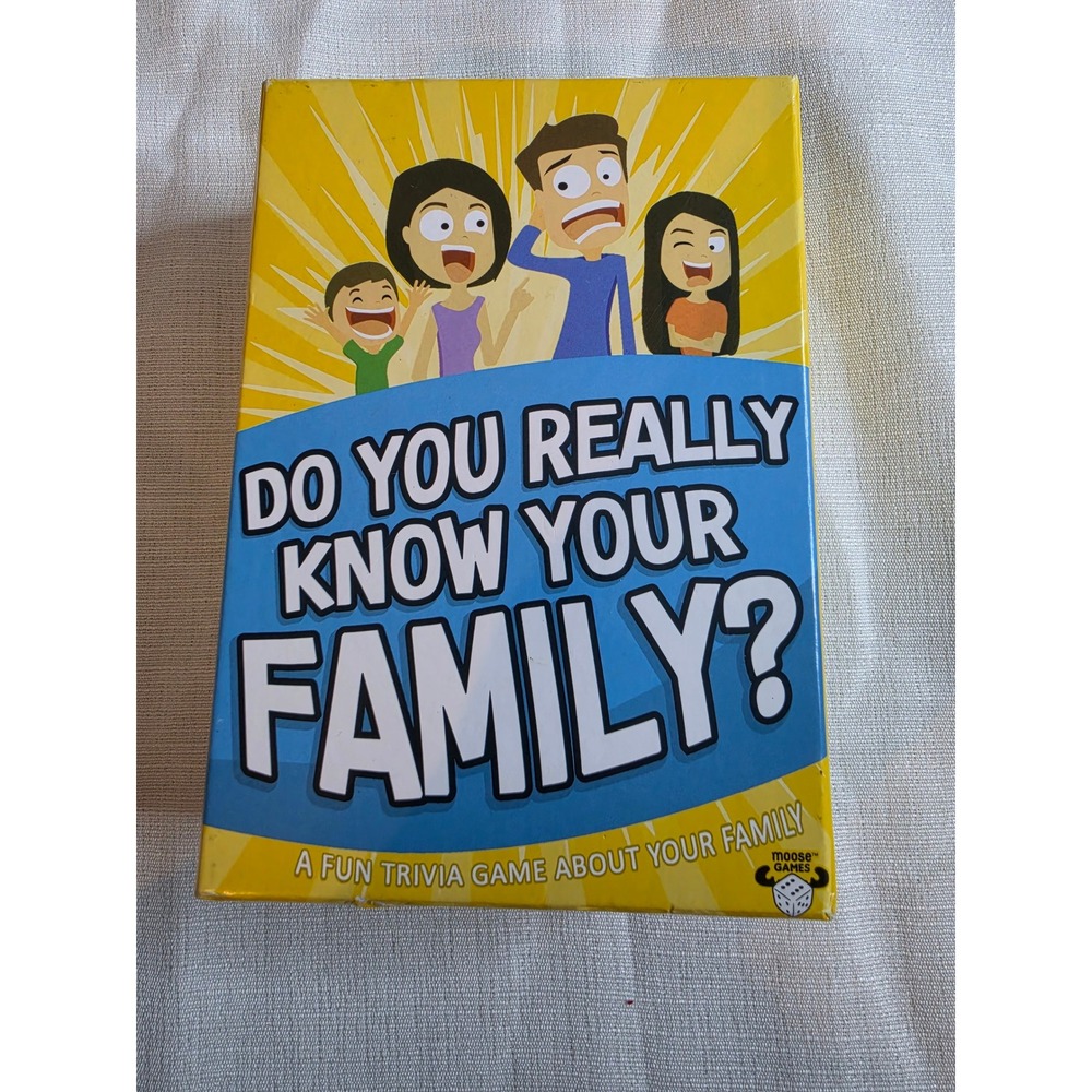 Moose Games Do You Really Know Your Family Trivia Card Game 200 Cards Ages 8+